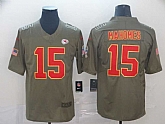 Nike Chiefs 15 Patrick Mahomes 2017 Olive Gold Salute To Service Limited Jersey,baseball caps,new era cap wholesale,wholesale hats